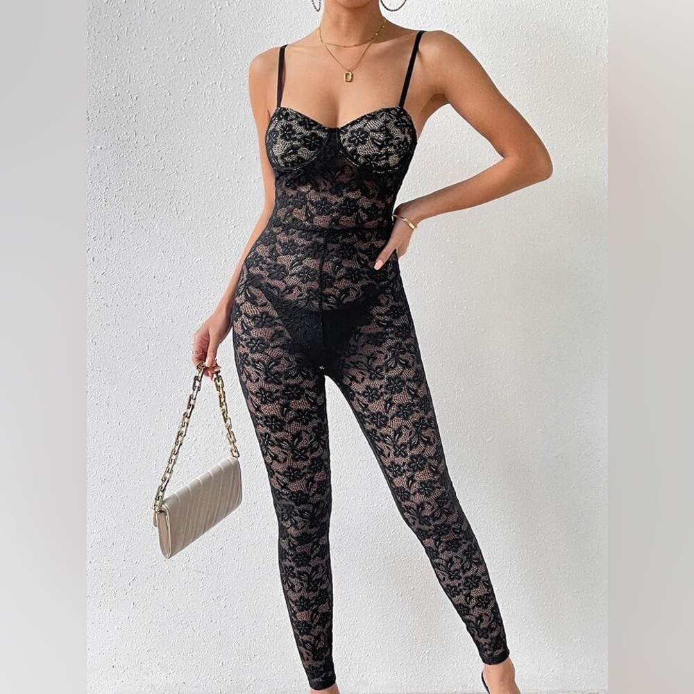 Forever 21 Black Lace jumpsuit